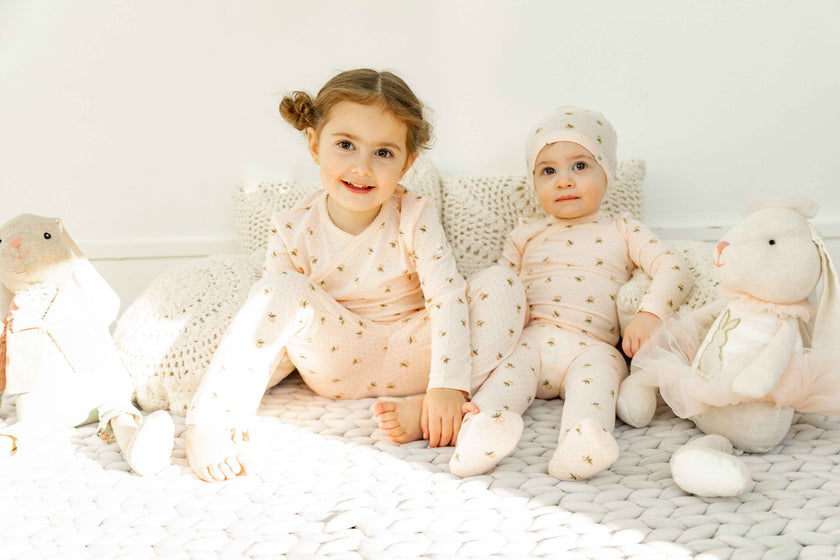 Floral Print Pointelle 2Pc Set