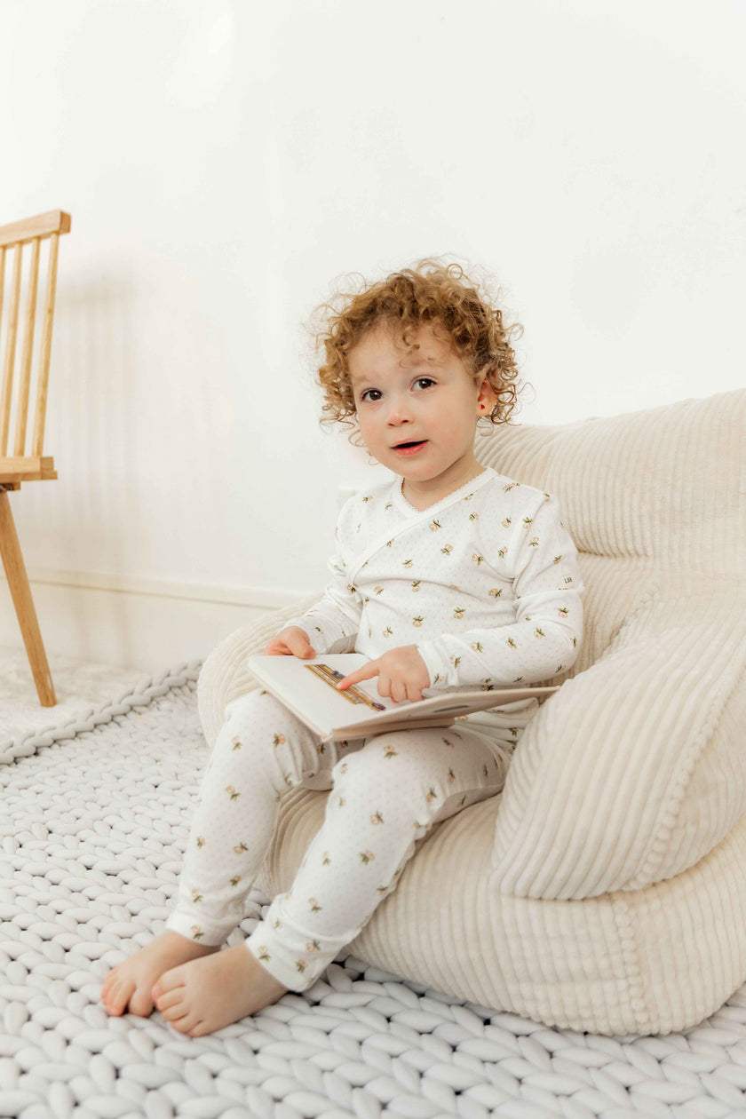 Floral Print Pointelle 2Pc Set