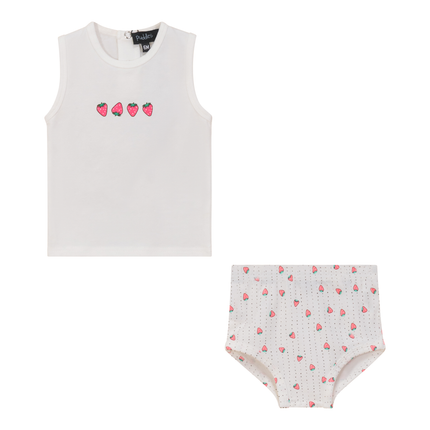 Strawberry and Pear Printed 2pc Set