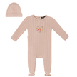 Pointelle Ribbed Onesie and Hat