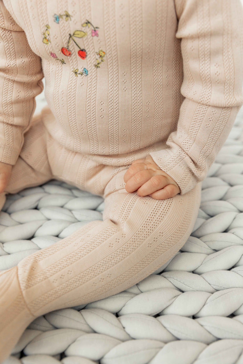 Pointelle Ribbed Onesie and Hat