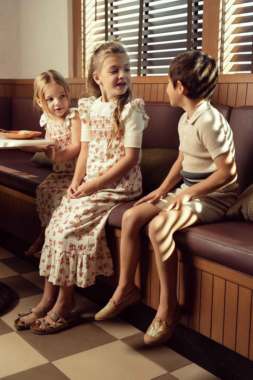 Waffle Knit Striped 2Pc Set