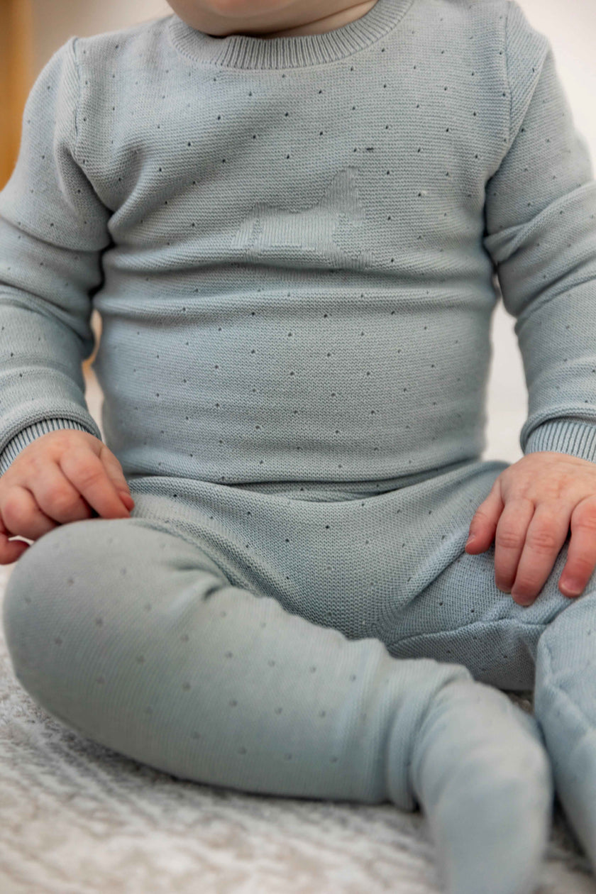 Pony Bow Print Onesie and Hat