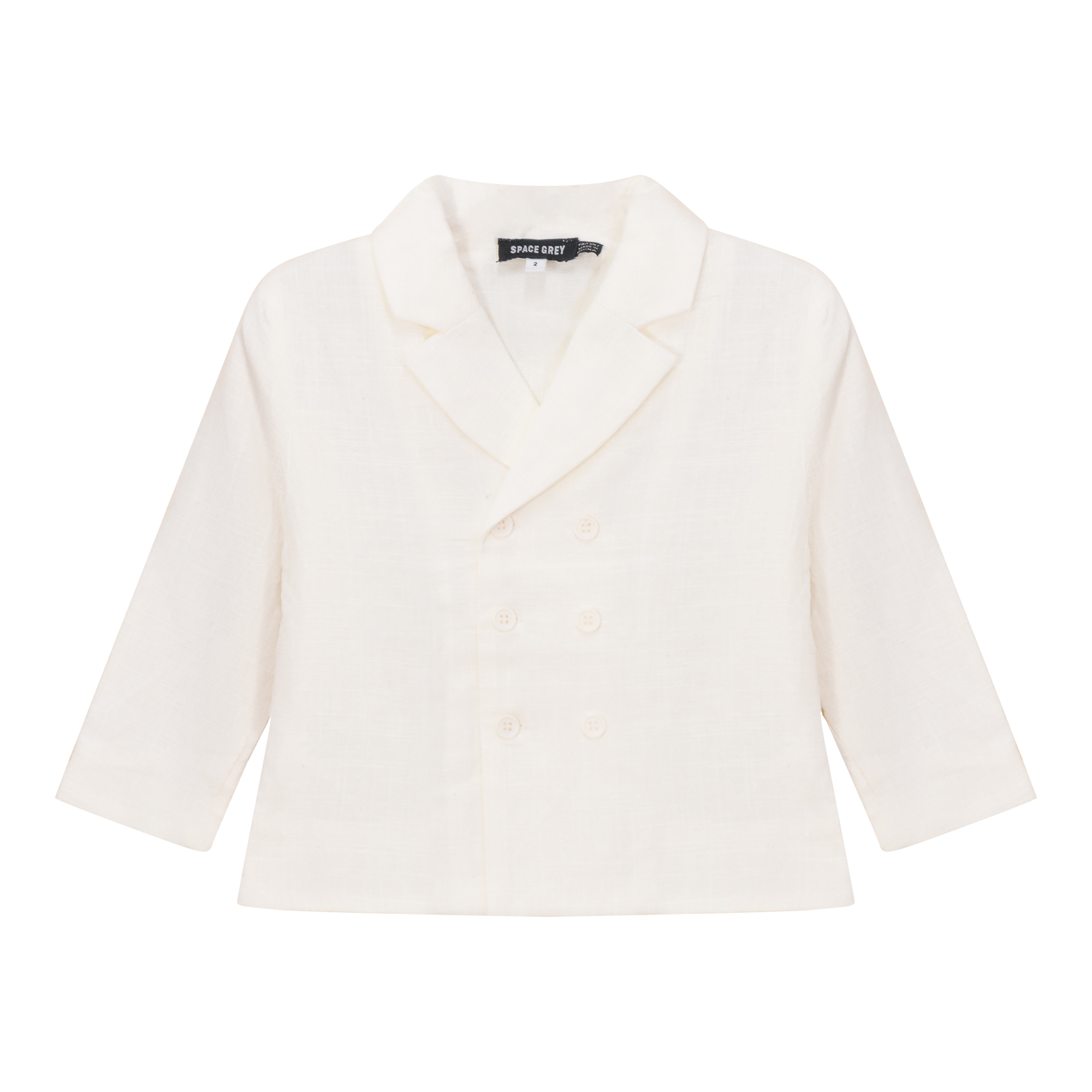 Woven Double Breasted Blazer