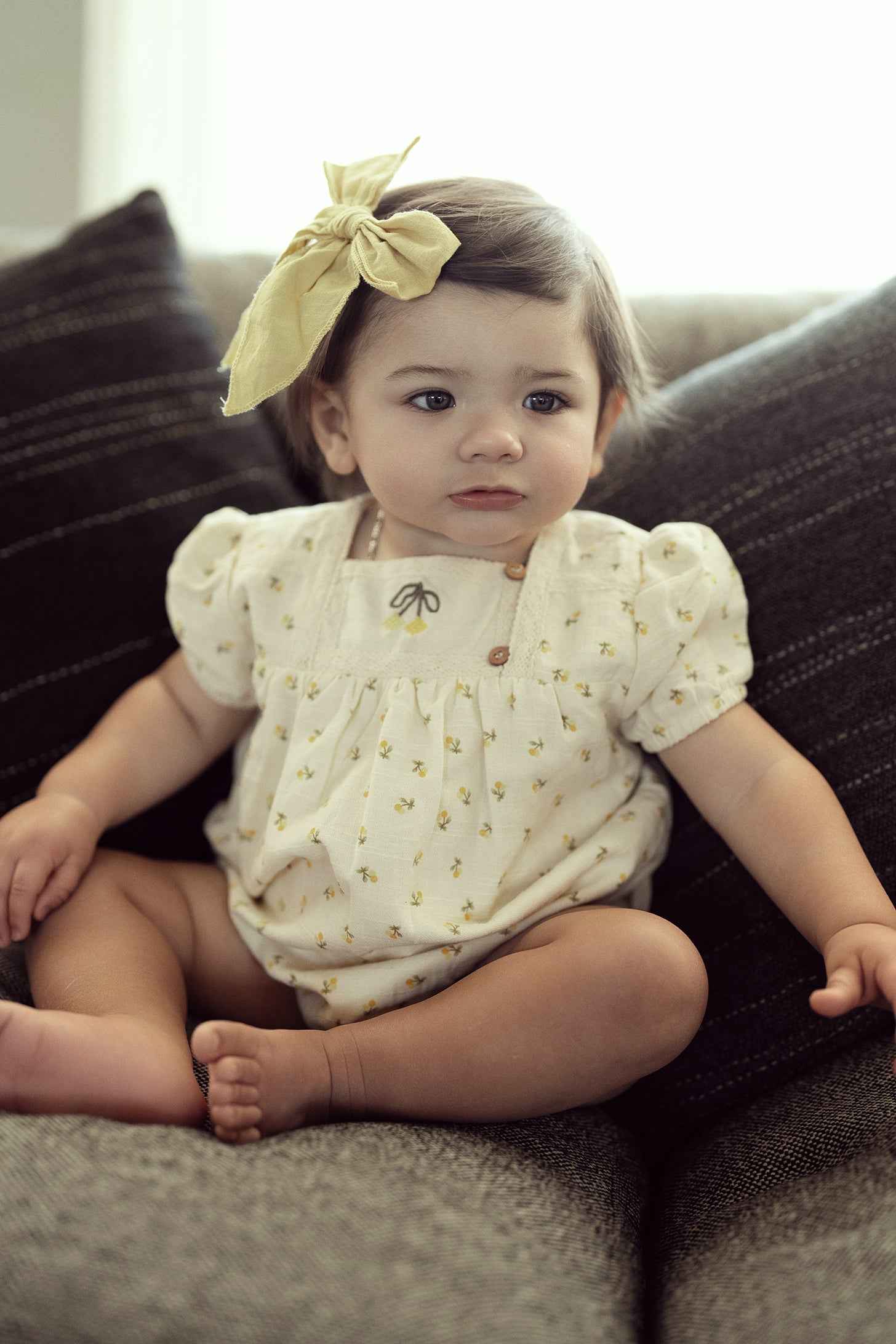 Cherry Printed Linen Bubble