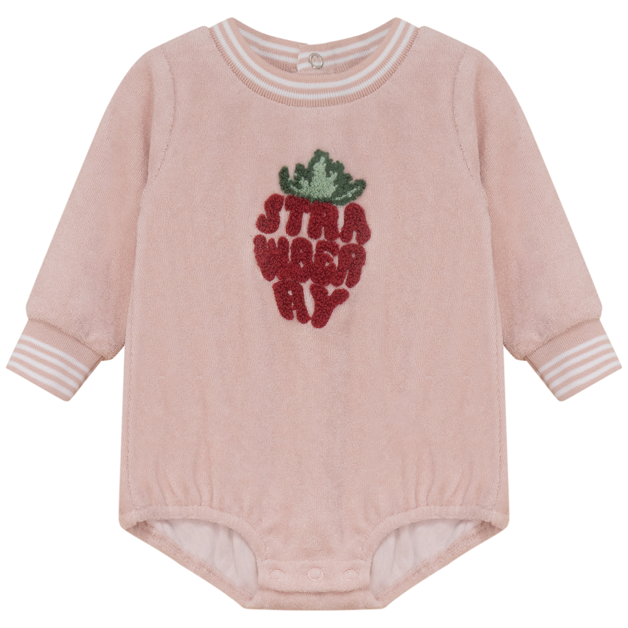 Strawberry Striped Teryy Onesie