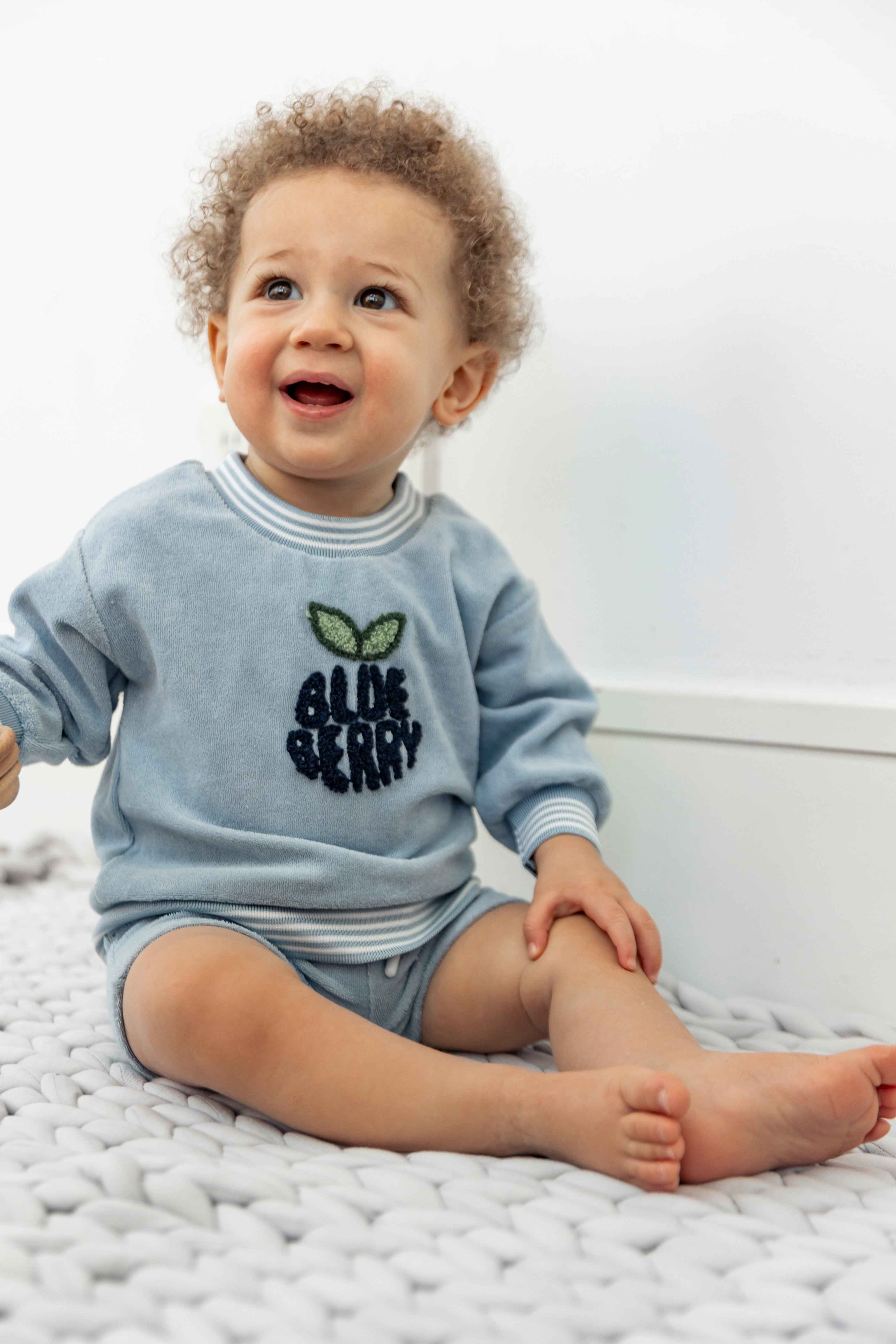 Blue Berry Striped Terry 2Pc Set