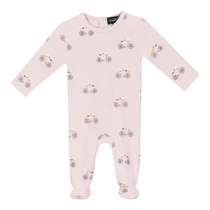 Scooter Bicycle Print Onesie