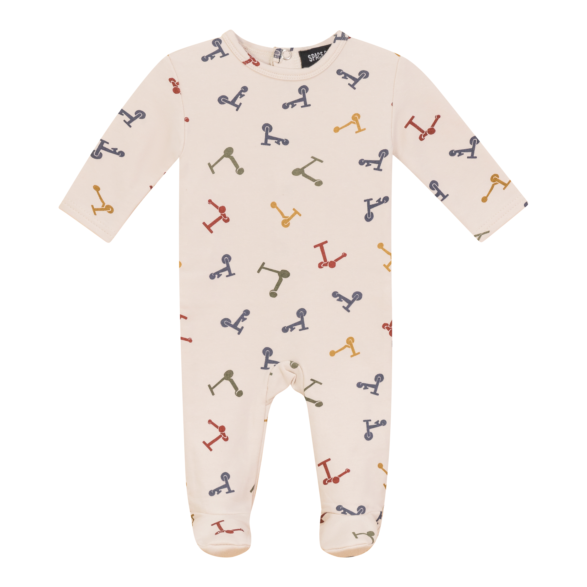 Scooter and Tulip Printed Onesie