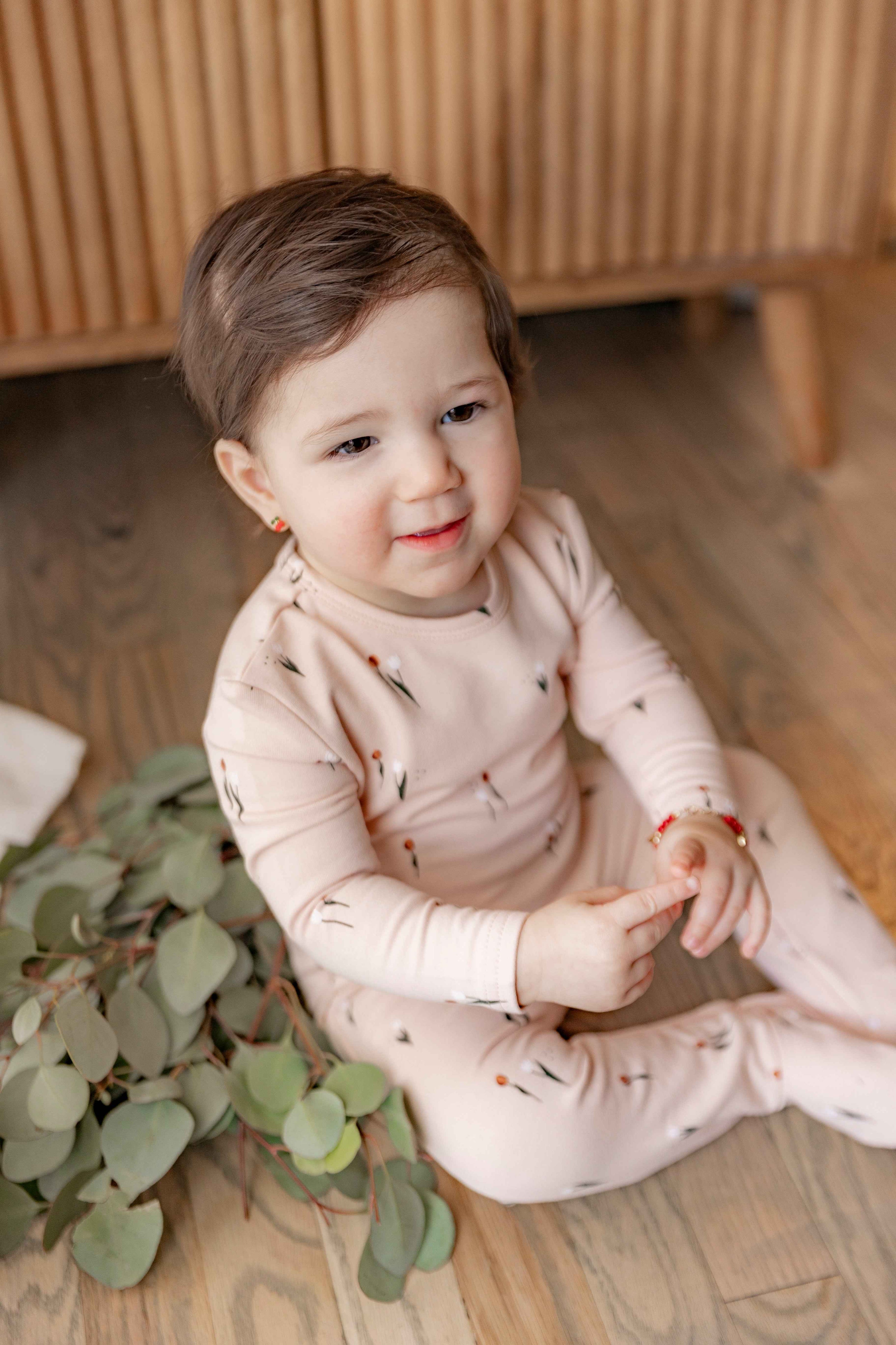 Scooter and Tulip Printed Onesie