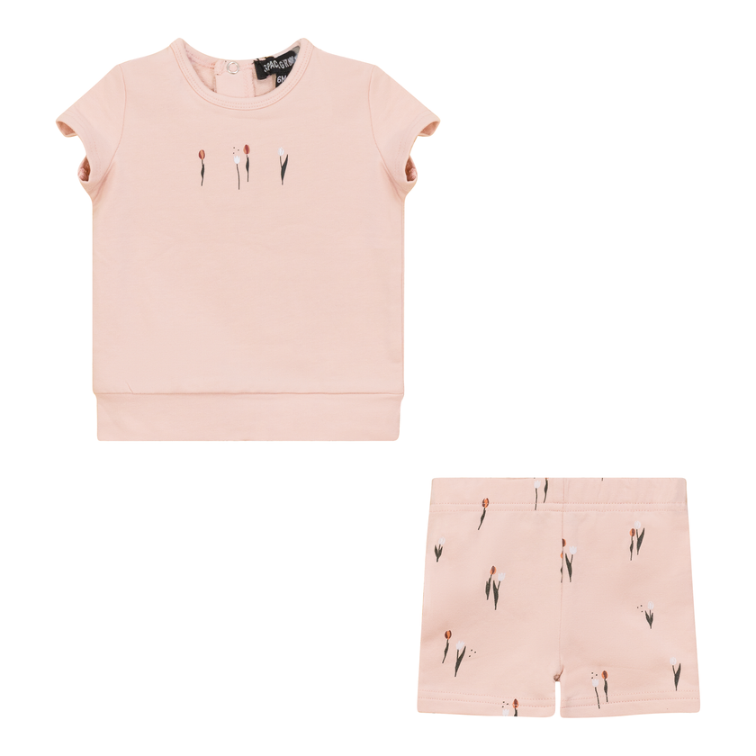 Scooter and Tulip Printed Shorts Set