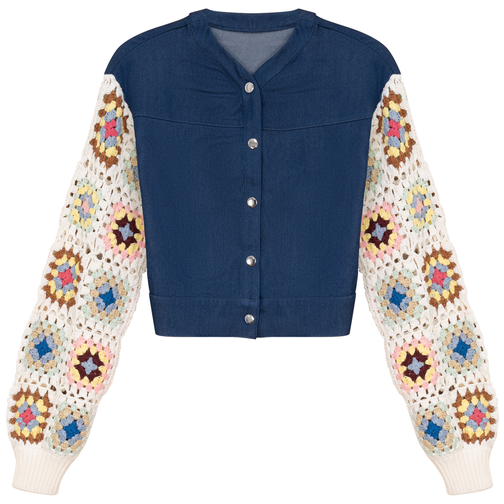 Denim Crochet Jacket