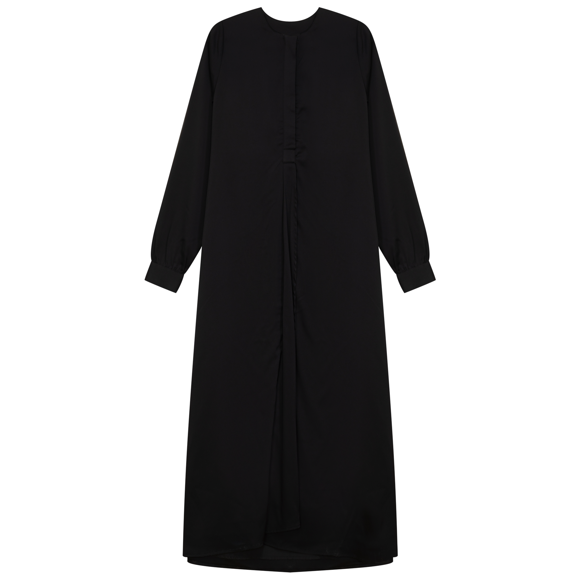 Midi Satin Shirt Dress