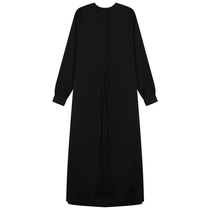 Midi Satin Shirt Dress