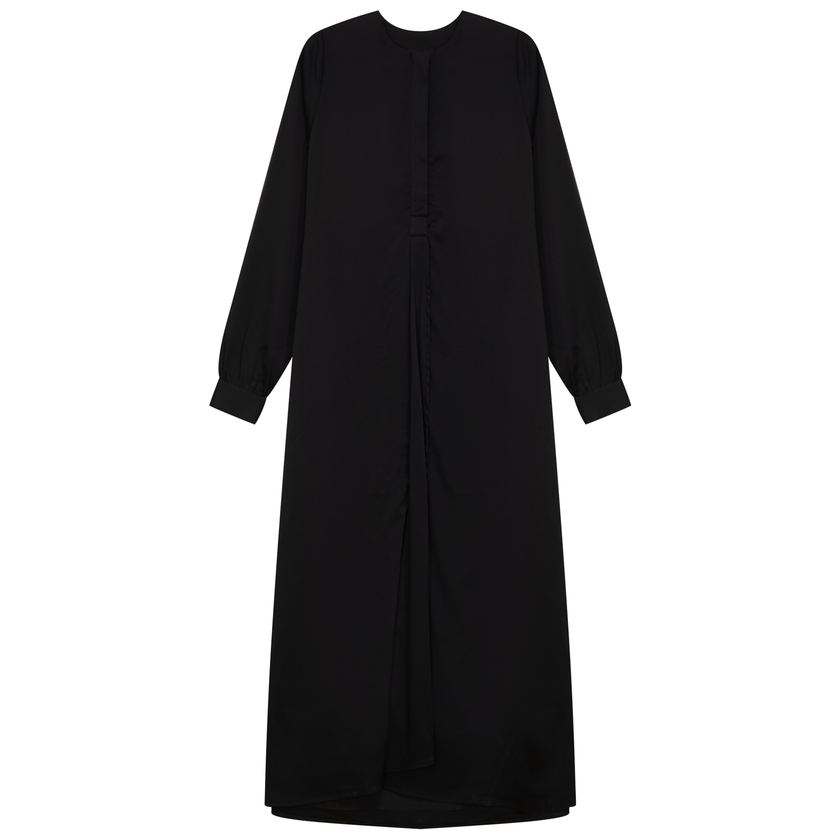 Midi Satin Shirt Dress