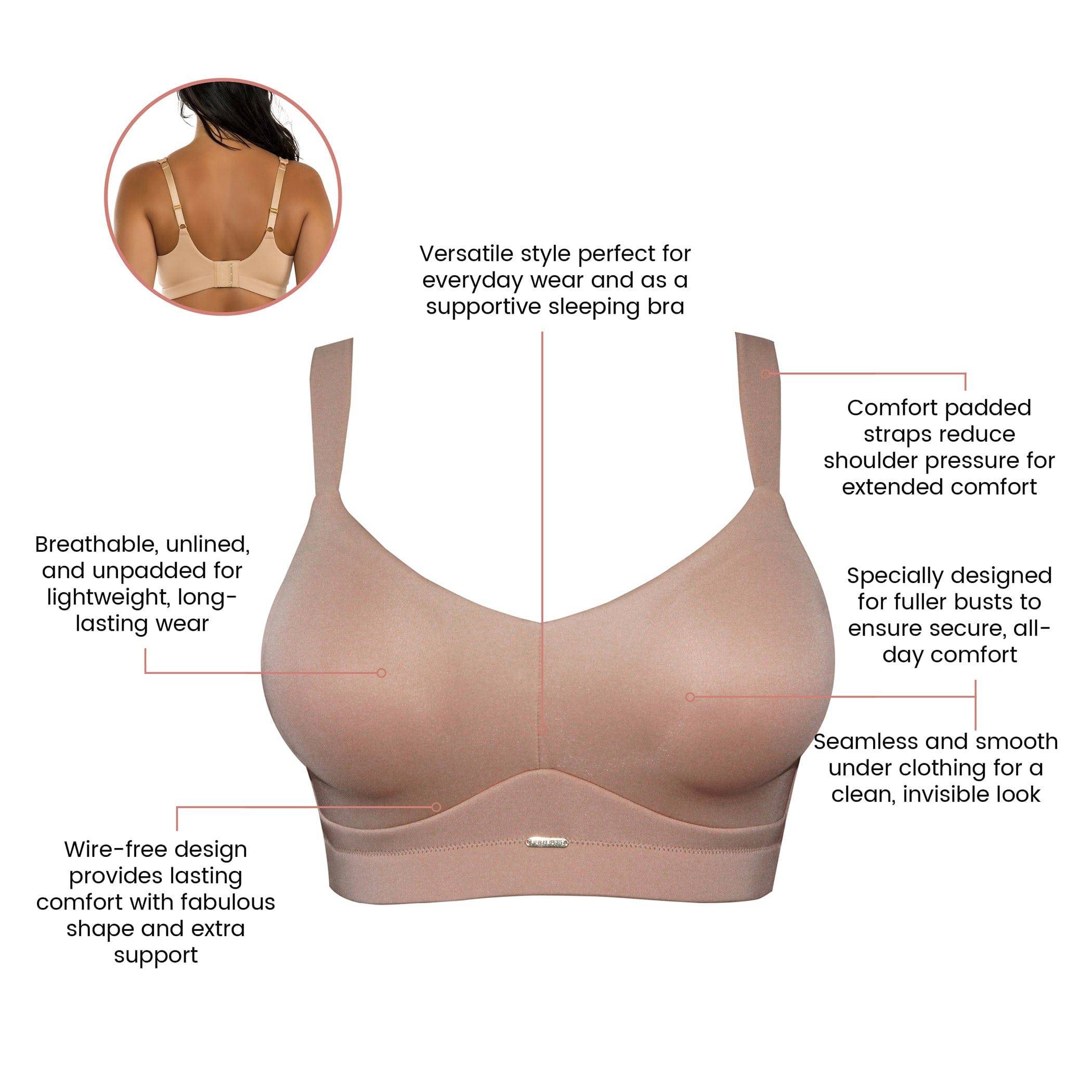 Holly Wire-Free Full Bust Padded Bra - Warm Sand