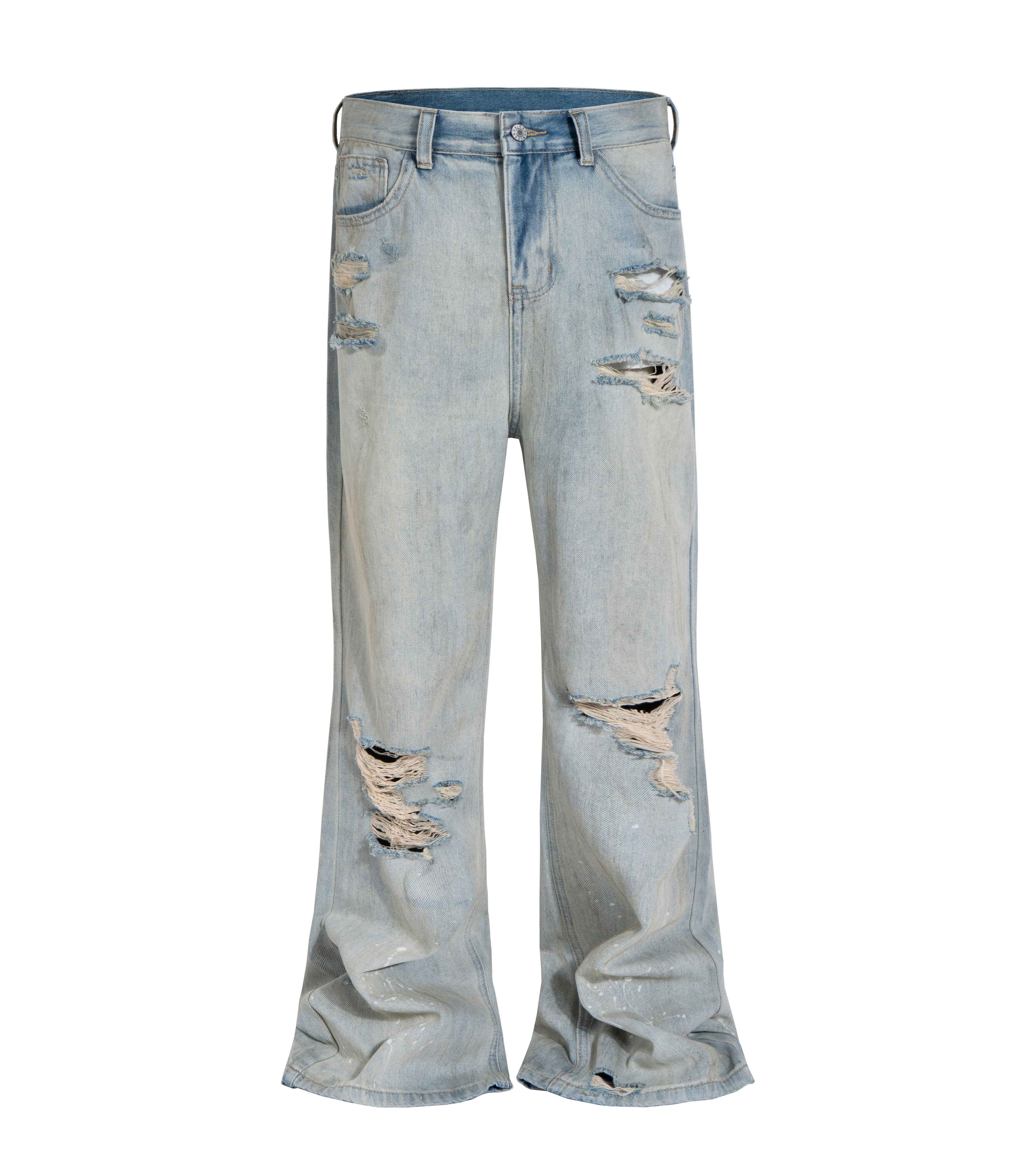 STONE DESTRUCTION FLARE DENIM