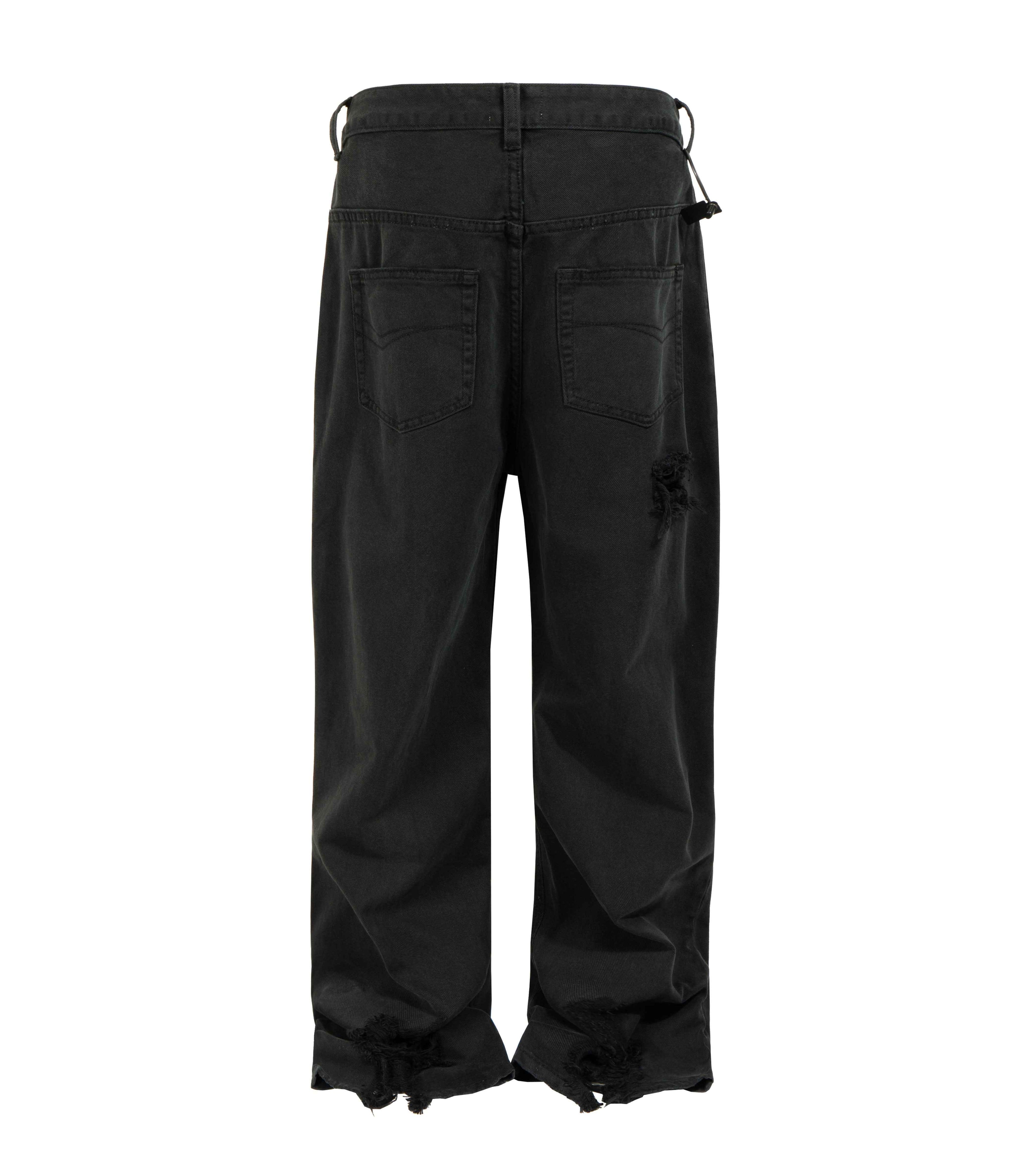 NOIR DESTROYED WORK PANTS