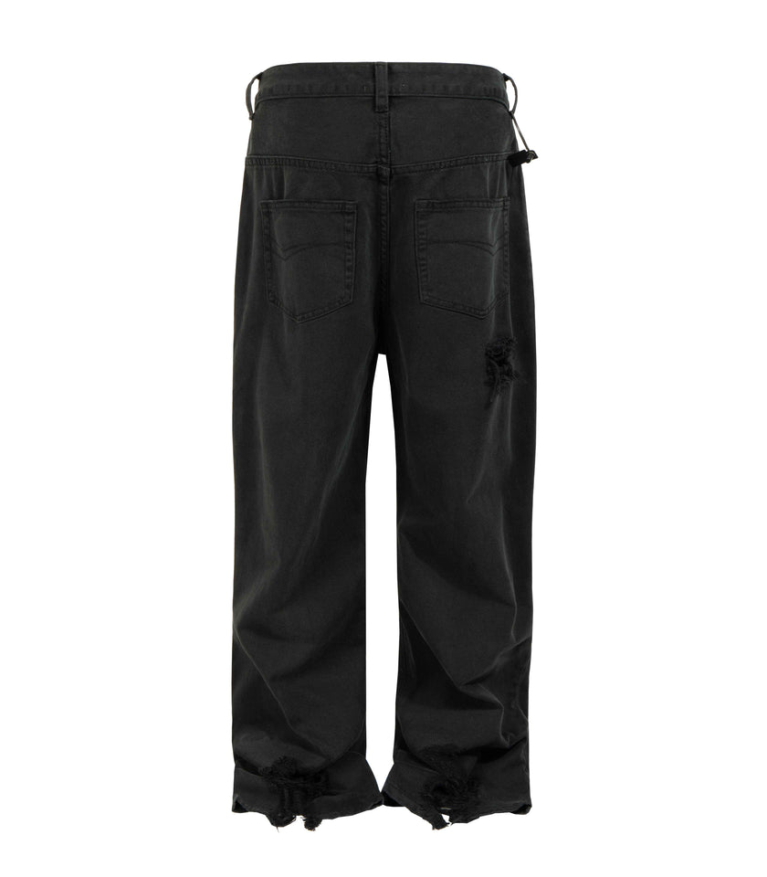 NOIR DESTROYED WORK PANTS