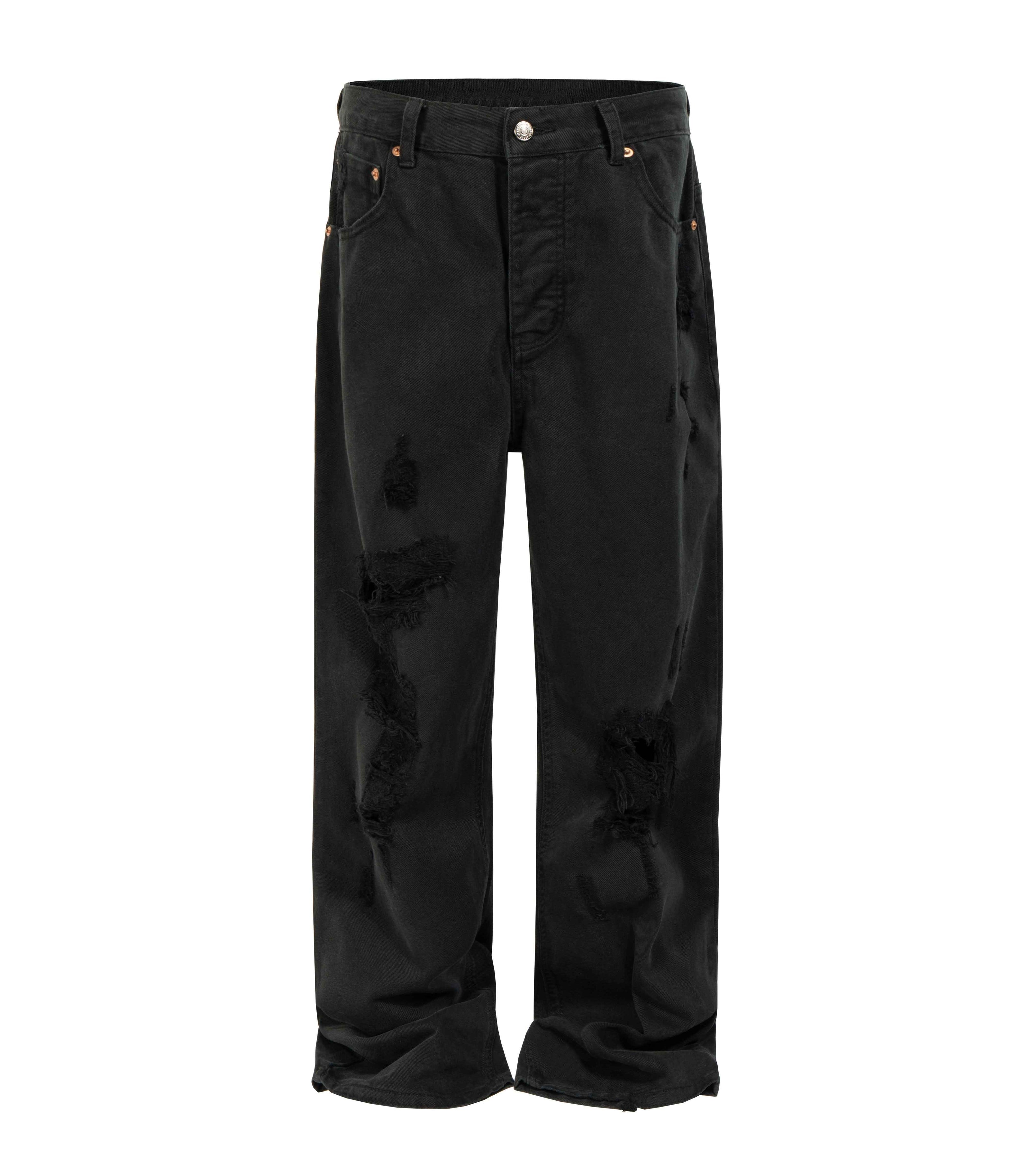NOIR DESTROYED WORK PANTS