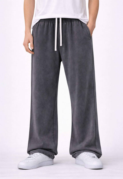 CHARCOAL OVER-DYE SWEATPANTS