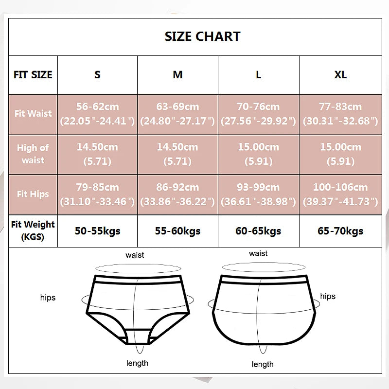 3PCS/Set Seamless High Waist Body shaper Panties