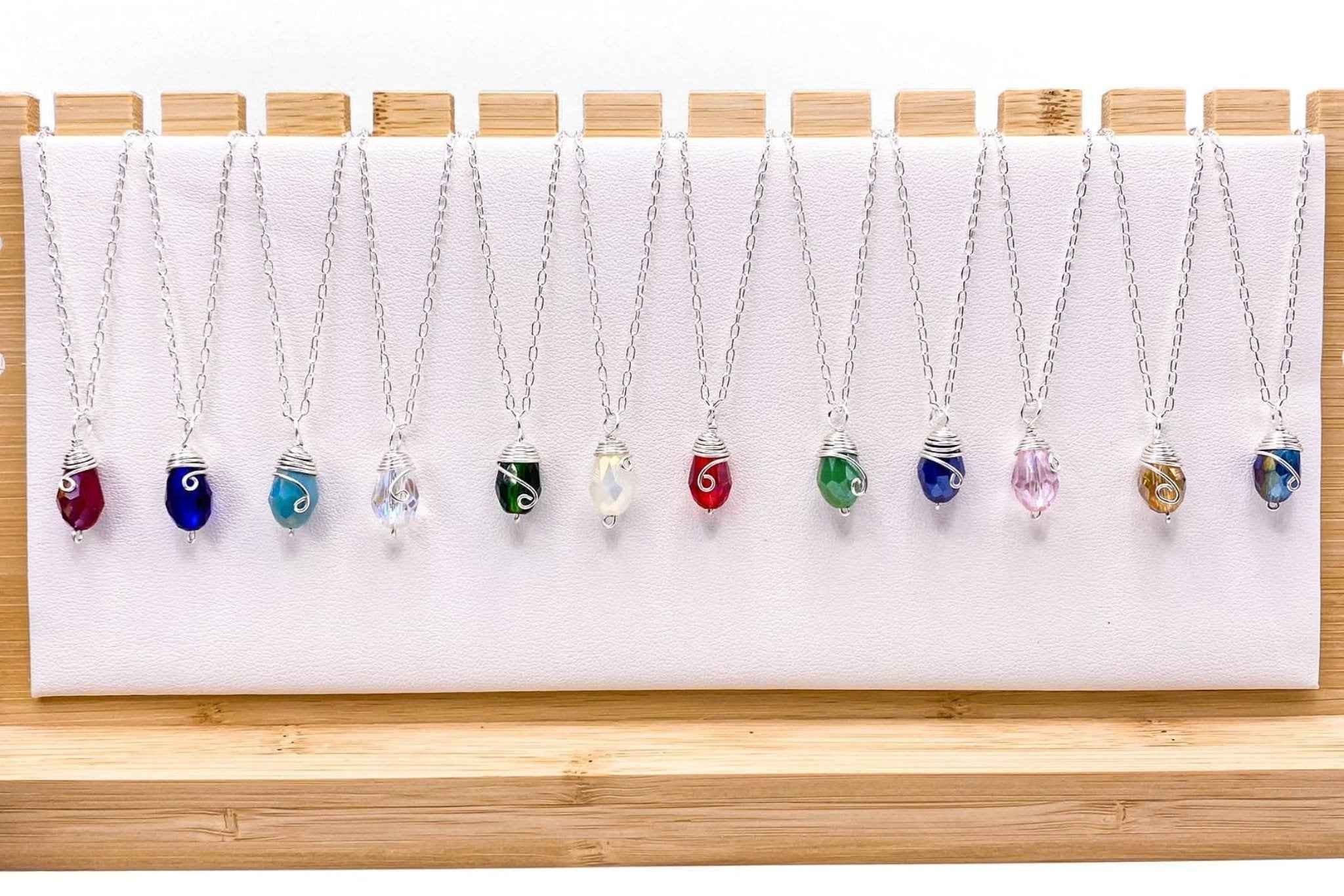 Silver Birthstone necklace