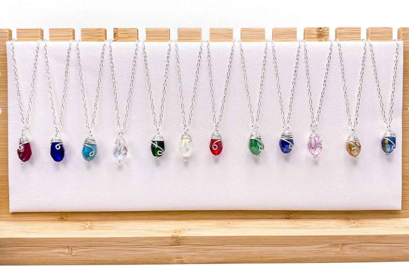 Silver Birthstone necklace