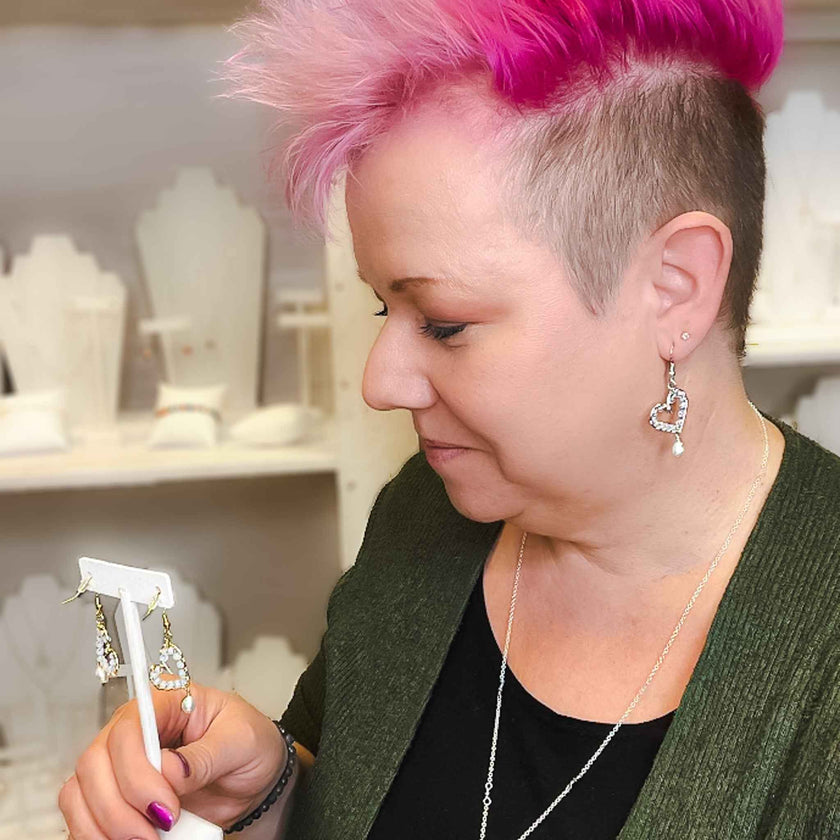 Smitten silver earrings