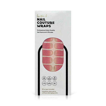 Soft Pink Gradient Embellished Gel Nail Wrap