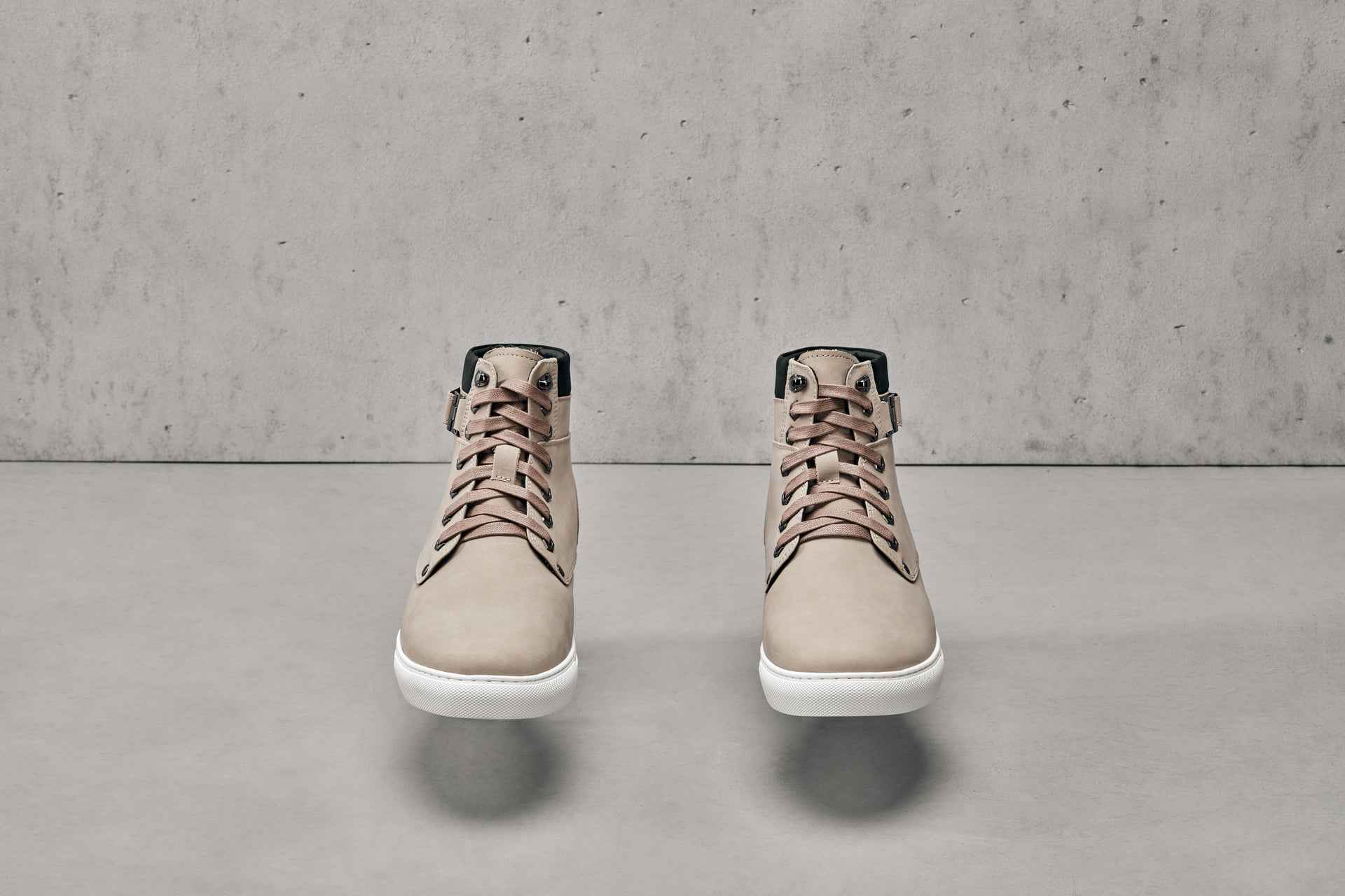 CALTO - T53122 - 2.6 Inches Taller (Taupe) - High top sneak-boot