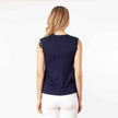 Sleeveless Mix-Media Blouse