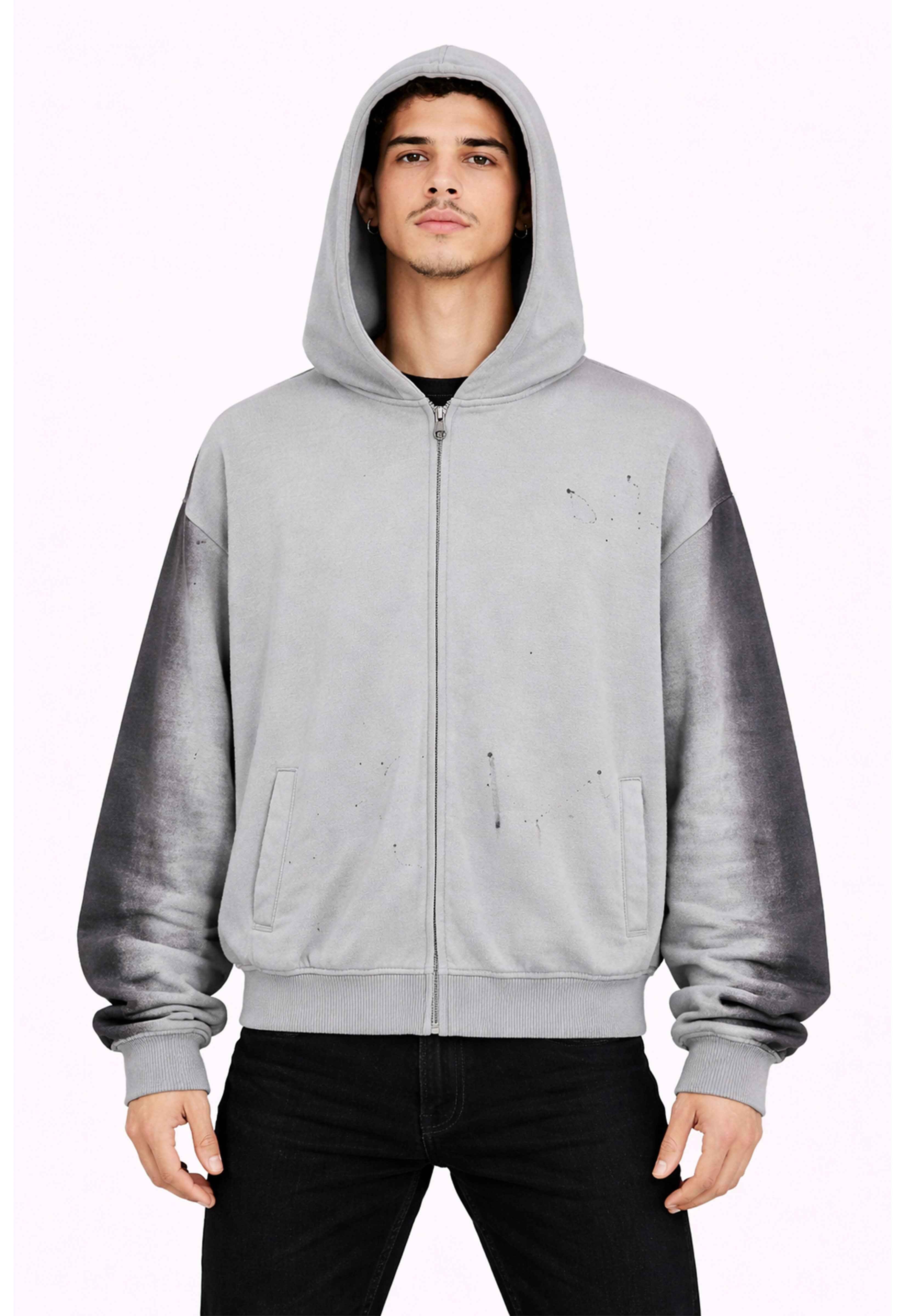 GREY PAINTERS HOODIE