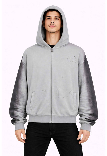 GREY PAINTERS HOODIE