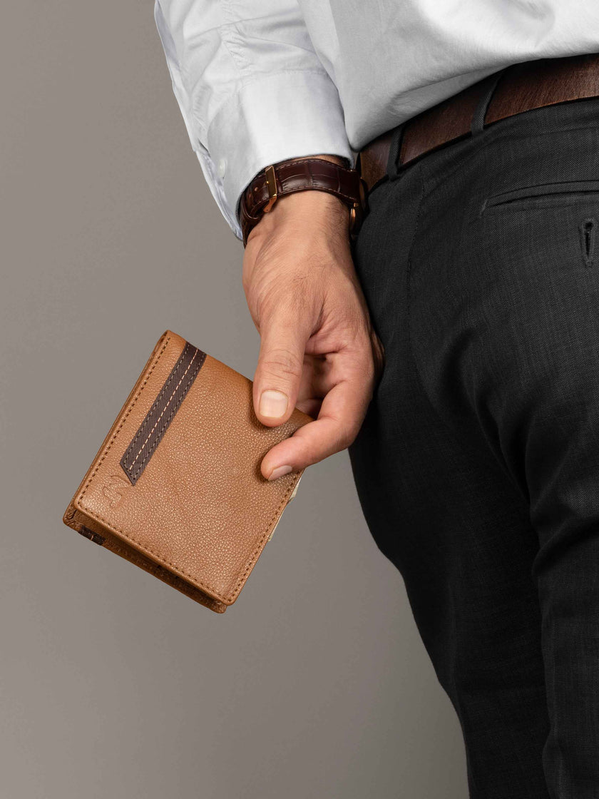 Stripe Brown Men's Wallet