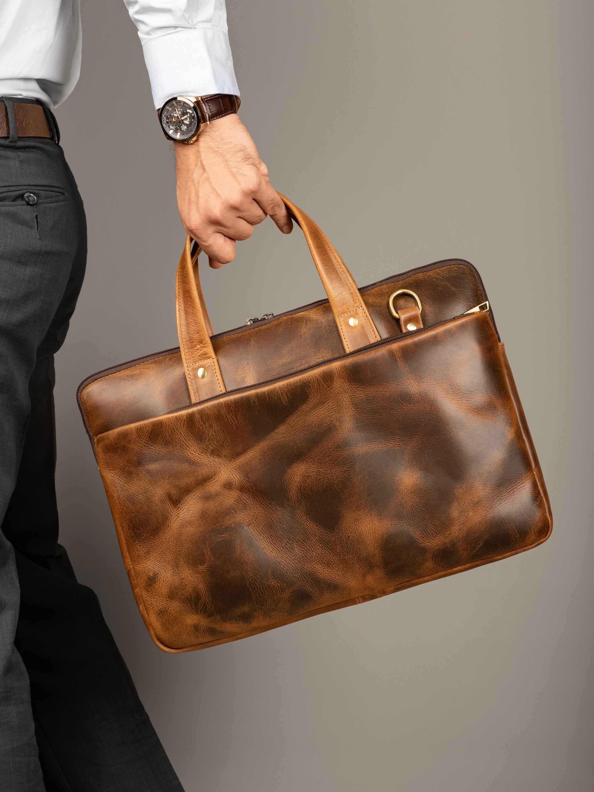 Harbor Laptop Briefcase, Tan