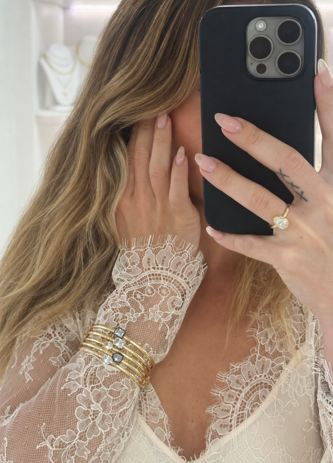 Drew Oval Cut Bezel Bangle