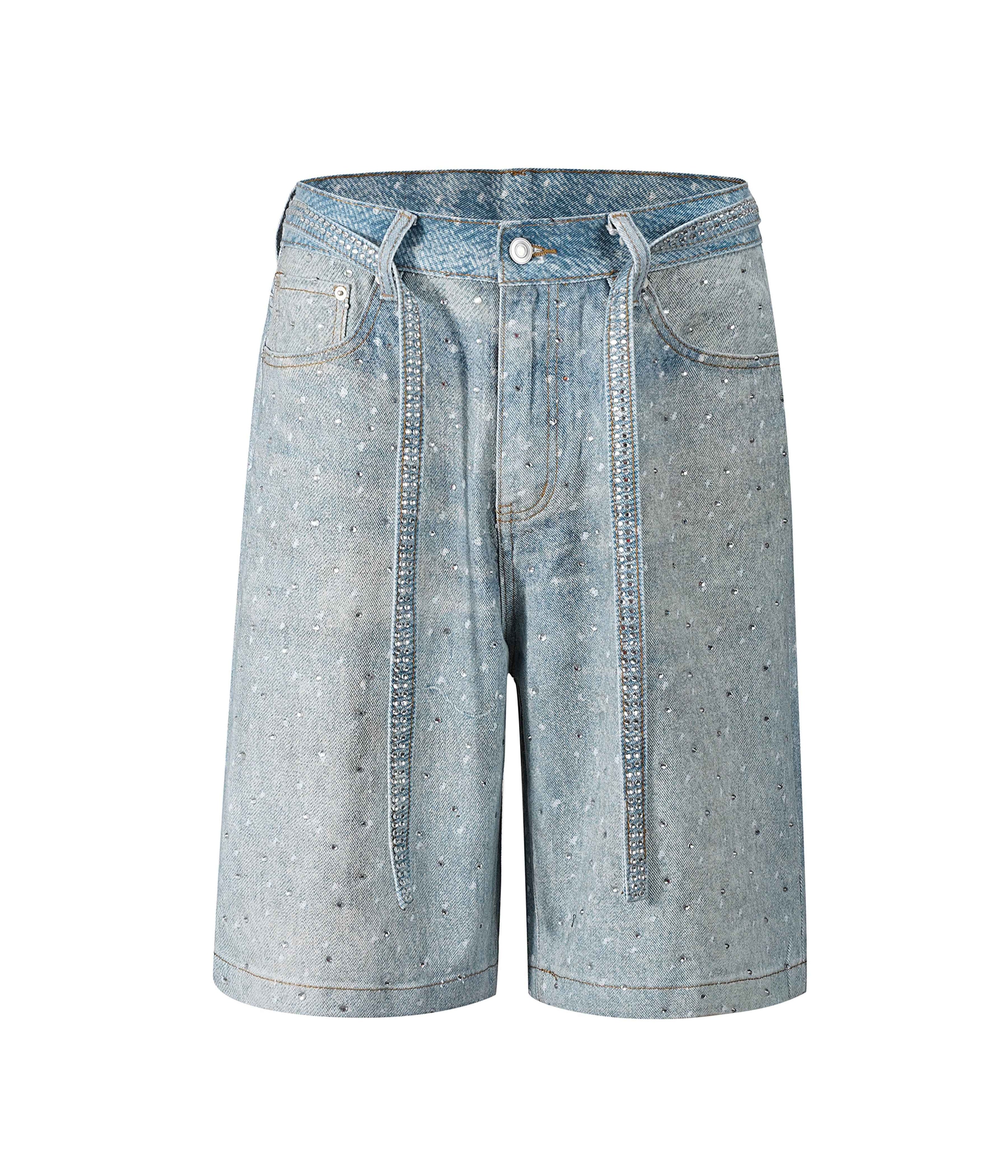 AZUL RHINESTONE SHORTS