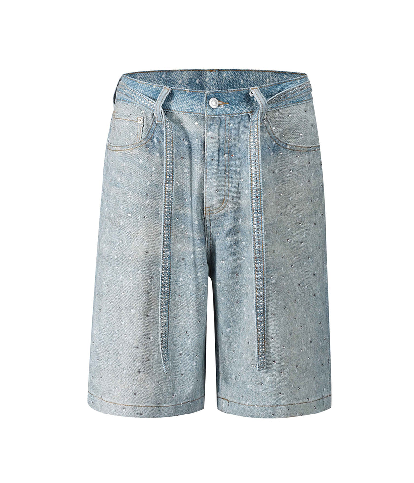 AZUL RHINESTONE SHORTS