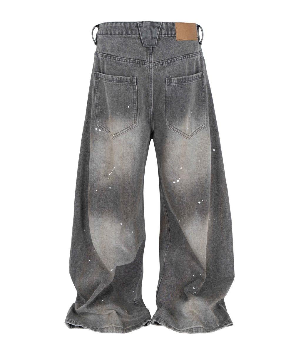 SLATE WIDEBOY SPLATTER DENIM