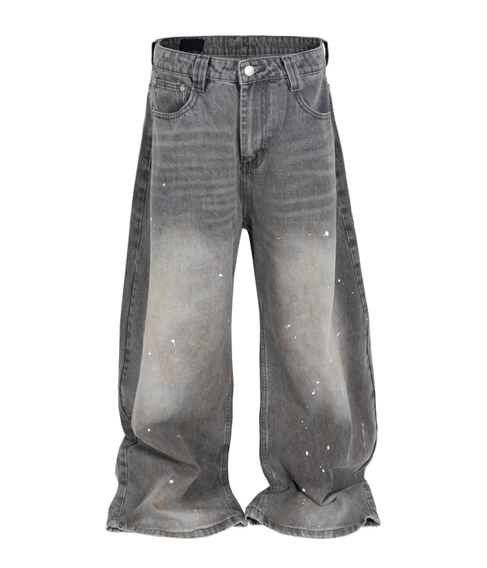 SLATE WIDEBOY SPLATTER DENIM