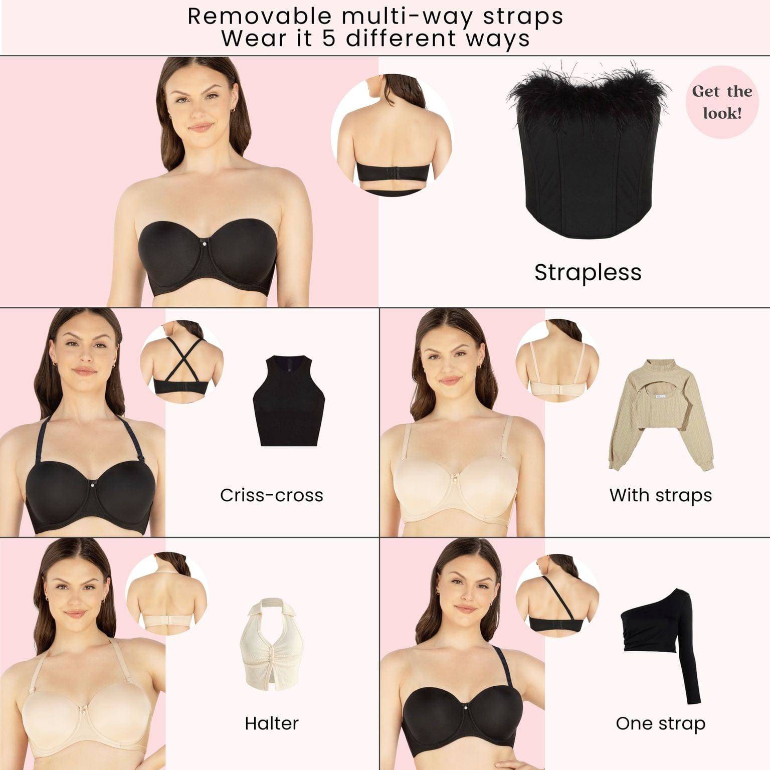 Elise Full Bust Strapless Bra - Bare