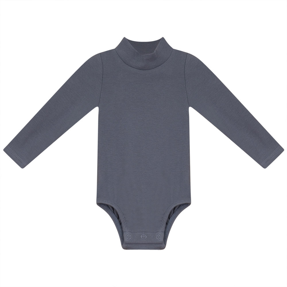 Rib Basic Henley Onesie
