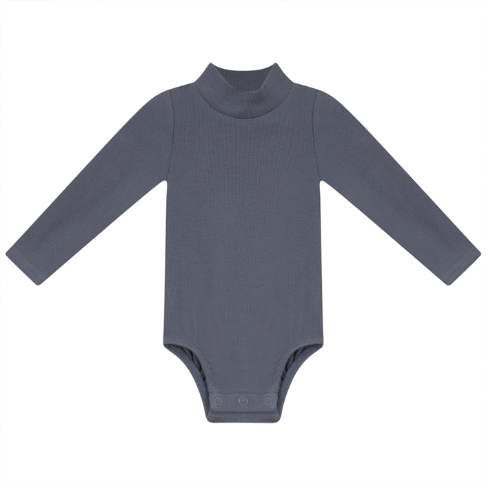 Rib Basic Henley Onesie