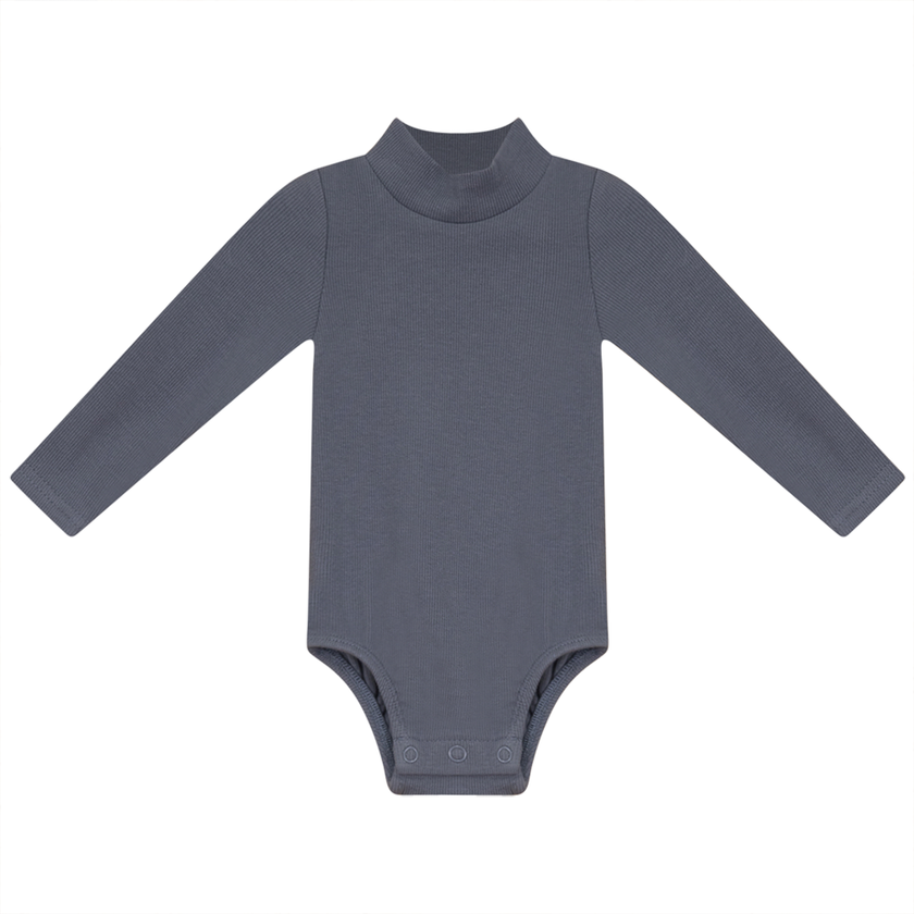 Rib Basic Henley Onesie