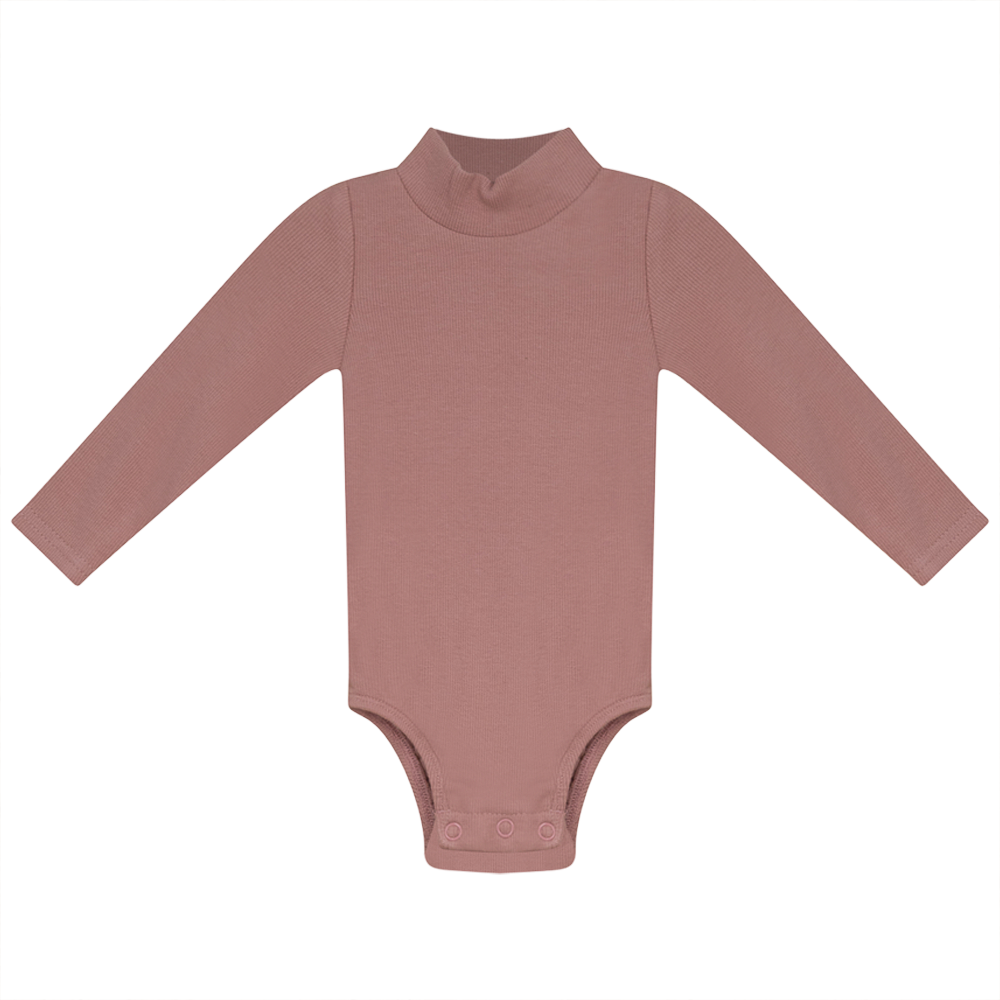Rib Basic Henley Onesie