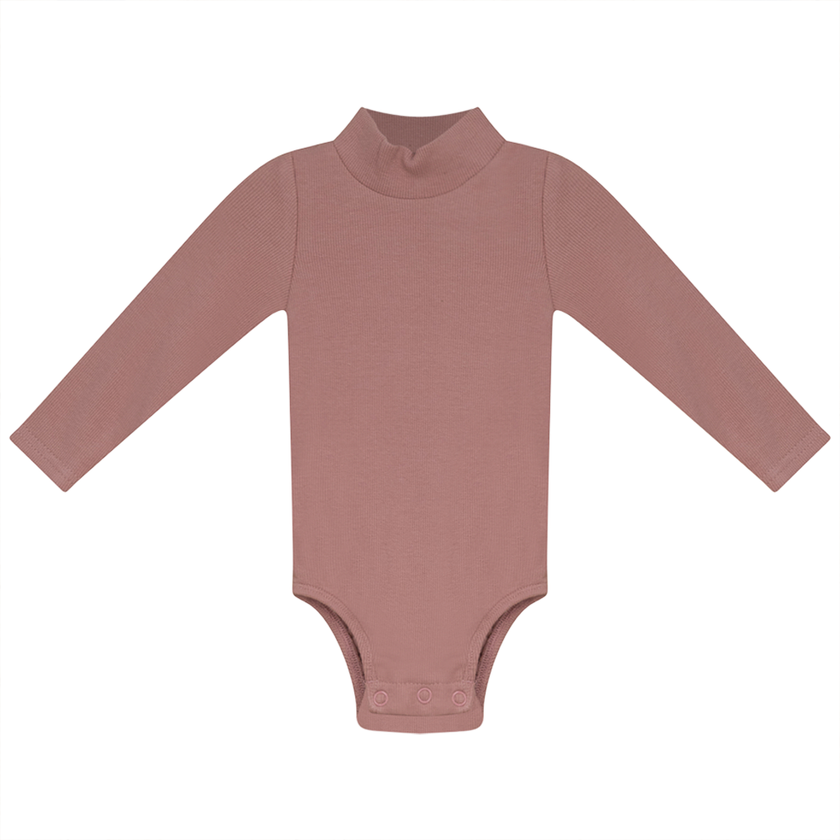 Rib Basic Henley Onesie