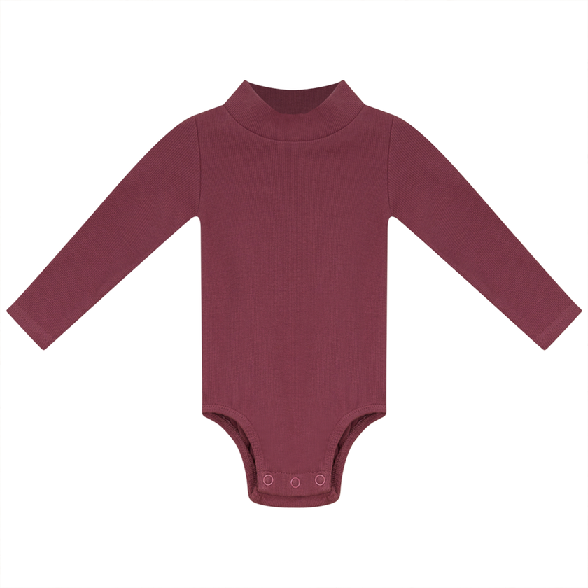 Rib Basic Henley Onesie