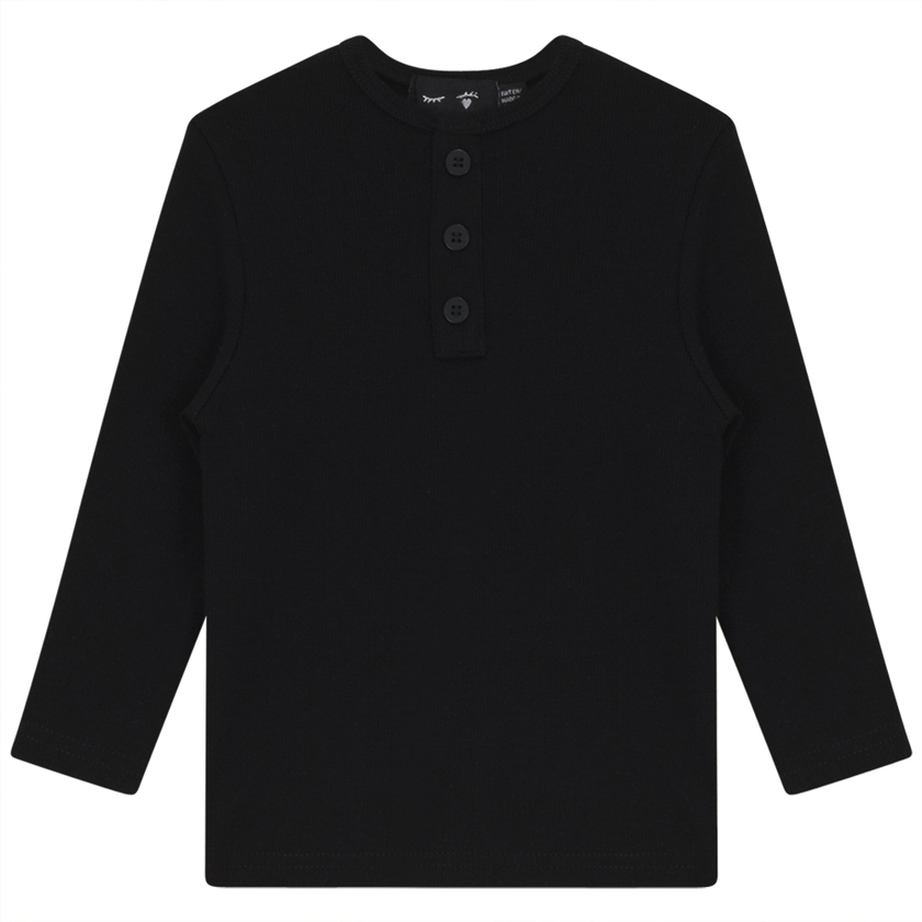 Rib Basic Henley Top