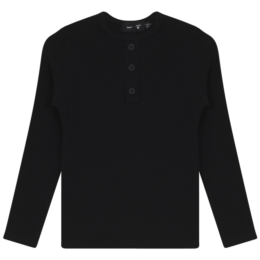 Rib Basic Henley Top